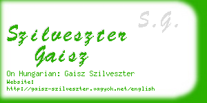 szilveszter gaisz business card